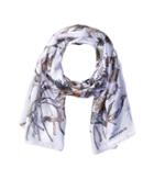 Vince Camuto Floral Oblong (white Nude) Scarves