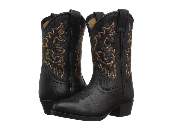 Ariat Kids Heritage Western (toddler/little Kid/big Kid) (black Deertan) Cowboy Boots