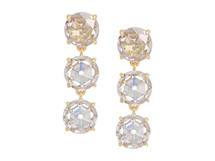 Kate Spade New York Bright Ideas Triple Drop Earrings (clear/gold) Earring