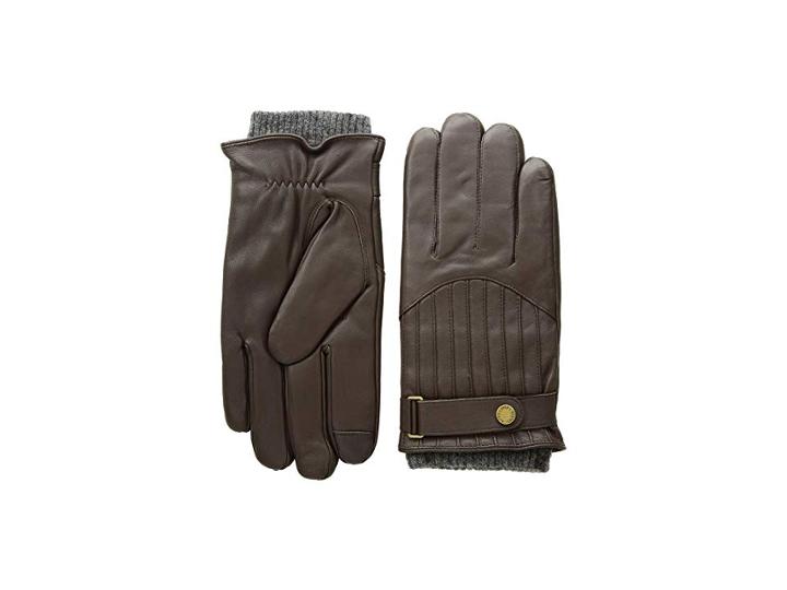 Polo Ralph Lauren Quilted Racing Gloves (circuit Brown) Over-mits Gloves