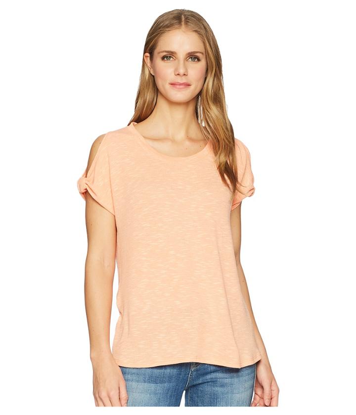 Tribal Slub Knit Twisted Cap Sleeve Top (sherbert) Women's T Shirt
