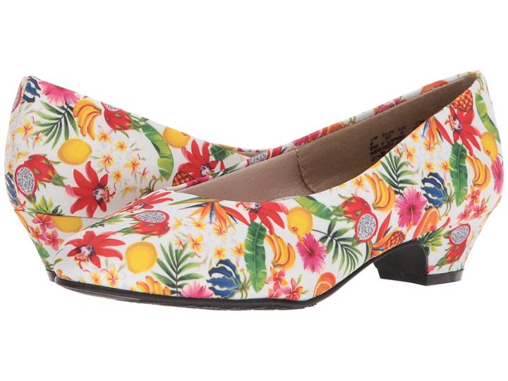Soft Style Angel Ii (white Caribbean Grosgrain) Women's 1-2 Inch Heel Shoes