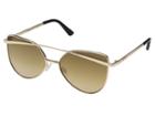 Guess Gf0332 (shiny Gold/brown Gradient With Gold Flash Lens) Fashion Sunglasses