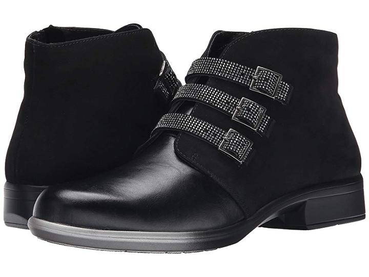 Naot Vardar (black Madras Leather/black Velvet Nubuck) Women's Boots