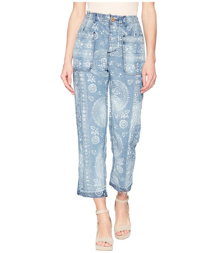 Free People Island Vibes Trousers (blue) Women's Casual Pants