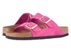 Birkenstock Arizona Soft Footbed (shocking Pink Nubuck) Women's Sandals