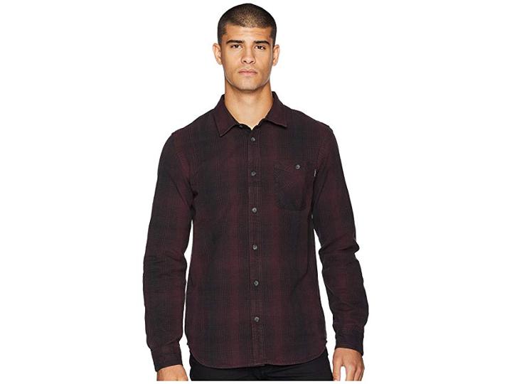 O'neill Easton Long Sleeve Woven Top (wine) Men's Clothing