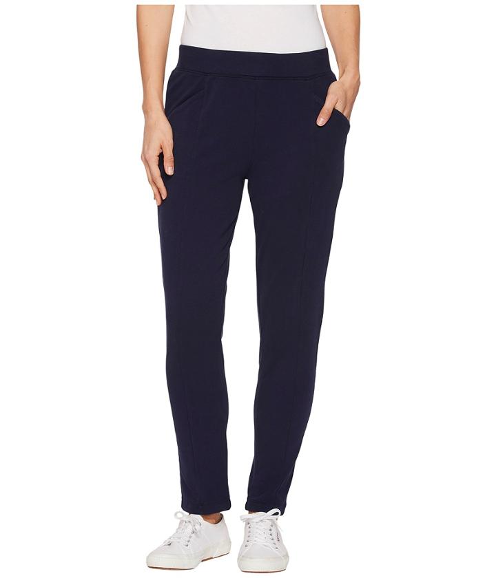 Mod-o-doc Soft As Cashmere Knit Drop Seamed Pocket Pants (true Navy) Women's Casual Pants