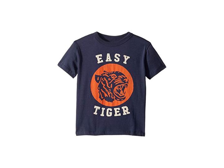 Chaser Kids Extra Soft Cotton Easy Tiger Print Short Sleeve Tee (toddler/little Kids) (avalon) Boy's T Shirt