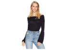 Jack By Bb Dakota You Fancy Huh Rib Knit Thong Bodysuit With Back Cut Out (black) Women's Jumpsuit & Rompers One Piece
