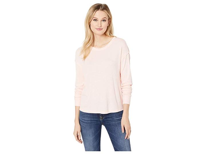 Sanctuary Daybreak Thermal Tee (pink Fizz) Women's T Shirt