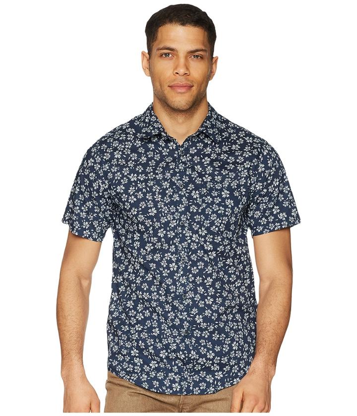 Billabong Sunday Mini Short Sleeve Shirt (navy) Men's Short Sleeve Button Up