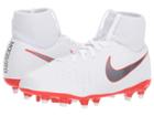 Nike Kids Jr. Magista Obra 2 Academy Dynamic Fit Fg Soccer (little Kid/big Kid) (white/metallic Cool Grey/light Crimson) Kids Shoes