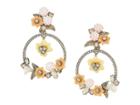 Marchesa Force Of Nature Large Orbital Drop Earrings (gold/white) Earring