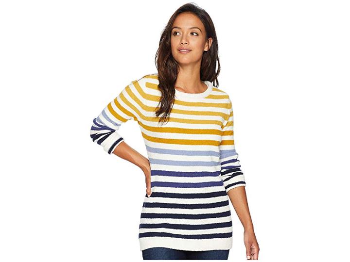 Joules Seabridge Textured Sweater (gold Ombre Woodland Stripe) Women's Sweater