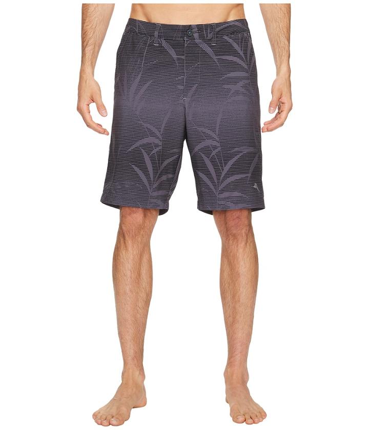 Tommy Bahama Cayman Floral Stripe Swim Trunk (black) Men's Swimwear