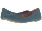 Lucky Brand Emmie (dark Teal Nubuck Leather) Women's Flat Shoes