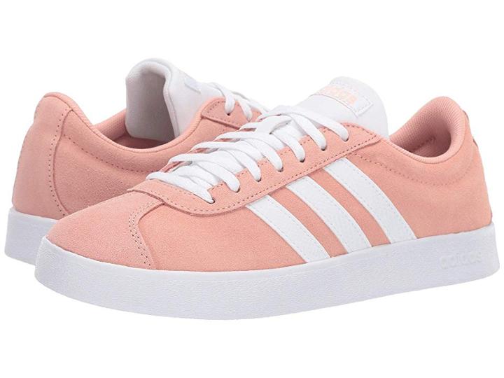 Adidas Vl Court Shoes (dust Pink/footwear White/light Granite) Women's Shoes