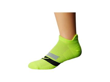 Nike Dri-fit Cushion Dynamic Arch No-show Running Socks (volt/black/cool Grey) No Show Socks Shoes