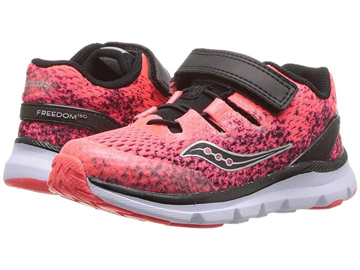 Saucony Kids Freedom Iso (toddler/little Kid) (vizi Red/black) Boys Shoes