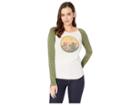 Rock And Roll Cowgirl Long Sleeve Baseball Tee 48t8318 (olive) Women's T Shirt