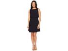 Lauren Ralph Lauren Opalina Bruni Dot Matte Jersey Dress (lighthouse Navy/colonial Cream) Women's Dress