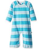 Toobydoo Aqua Stripe Bootcut Jumpsuit (infant) (blue) Boy's Jumpsuit & Rompers One Piece