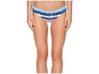 Splendid Tie-dye Stripe Reversible Retro Bikini Bottom (blue) Women's Swimwear