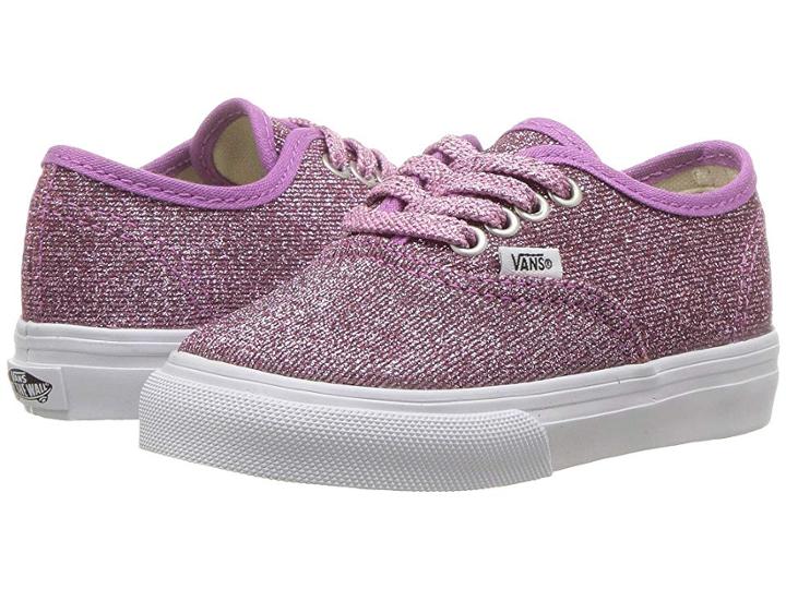 Vans Kids Authentic Glitter (infant/toddler) ((lurex Glitter) Pink/true White) Girls Shoes