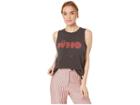 Chaser Muscle Crop Tee (vintage Black) Women's Clothing