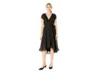 Gabby Skye Ruffle Pebble Ggt (black) Women's Dress