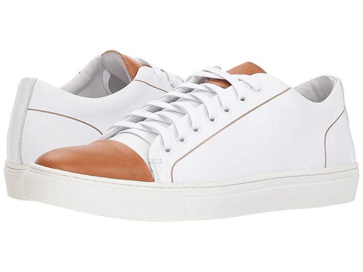 Kenneth Cole New York Hensley Low (white/cognac) Men's Lace Up Casual Shoes