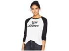 Juicy Couture Knit Yas Queen Graphic Tee (white/black Logo Print) Women's T Shirt