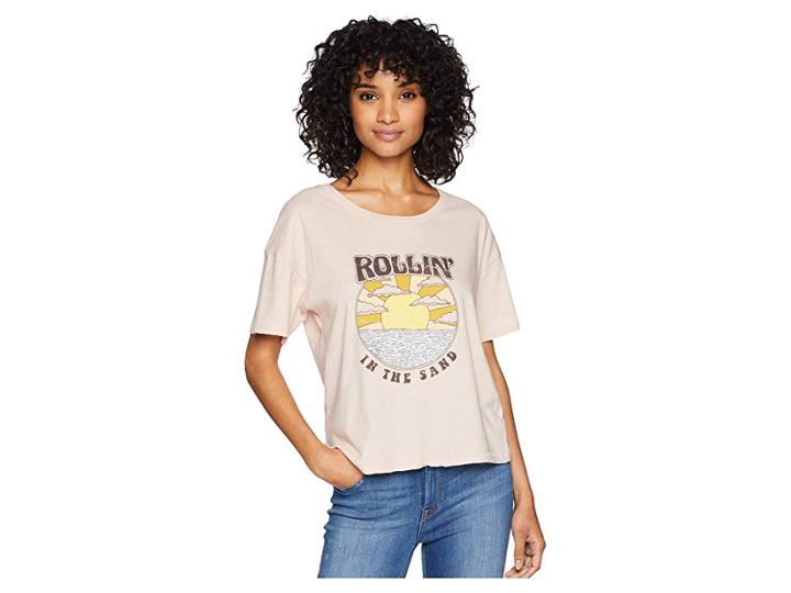 Amuse Society Sun Shine On Me Tee (desert Rose) Women's T Shirt