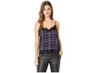 Cupcakes And Cashmere Dale Plaid Top (moon Shadow) Women's Clothing