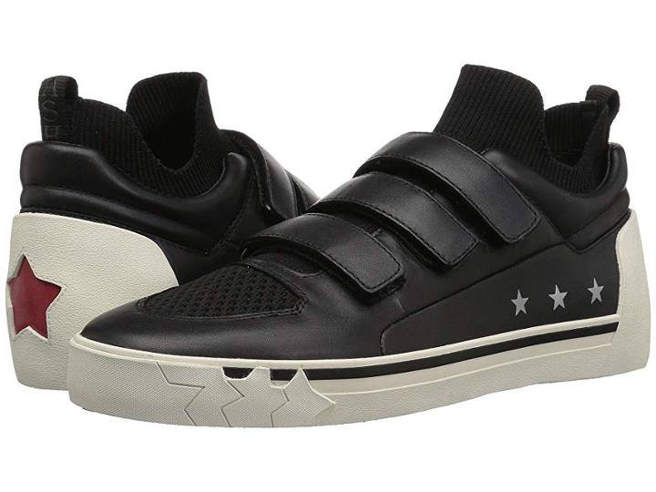 Ash Neptune (black Nappa Calf/black Knit) Women's Lace Up Casual Shoes