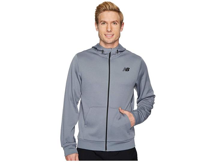 New Balance Nb Corefleece Full Zip Hoodie (gunmetal) Men's Fleece