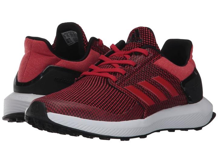 Adidas Kids Rapidarun K (little Kid/big Kid) (scarlet/core Black) Boys Shoes