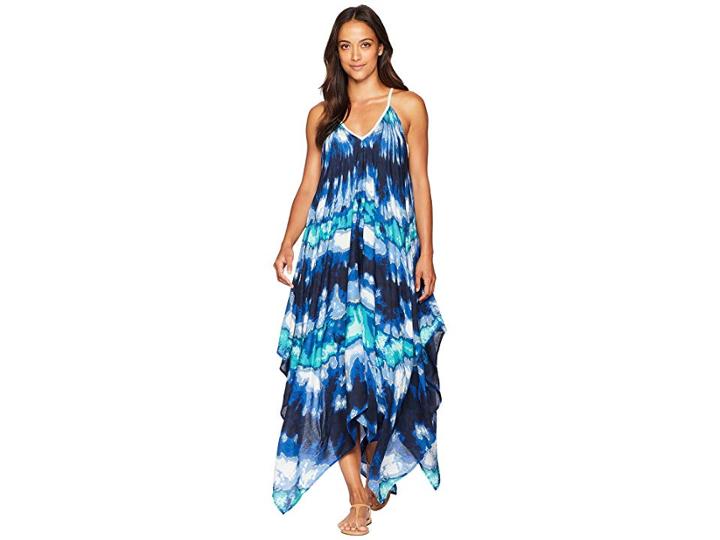 Collection Xiix Tie-dye Cover-up Dress (blue Jam) Women's Dress