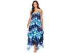 Collection Xiix Tie-dye Cover-up Dress (blue Jam) Women's Dress