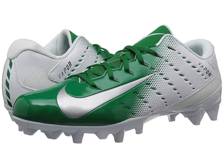 Nike Vapor Varsity 3 Td (white/metallic Silver/pine Green/black) Men's Cleated Shoes