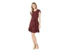 Michael Michael Kors Bud Flutter Wrap Skirt Dress (true Navy/bright Terra Cotta) Women's Dress