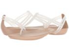 Crocs Isabella T-strap (oyster/gold) Women's Sandals