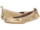 Yosi Samra Samara (gold Textured Leather) Women's Flat Shoes