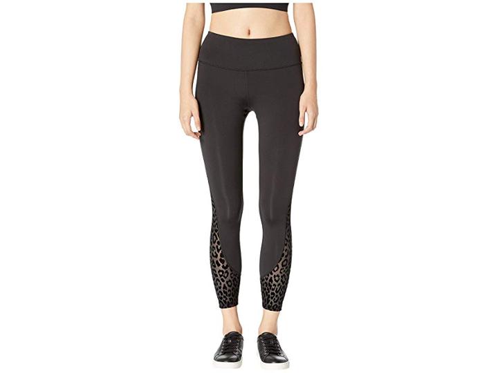 Kate Spade New York Athleisure Dashing Beauty Leopard Mesh Leggings (black) Women's Casual Pants