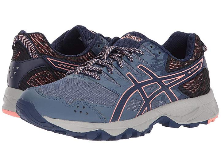 Asics Gel-sonoma 3 (smoke Blue/indigo Blue/begonia Pink) Women's Running Shoes
