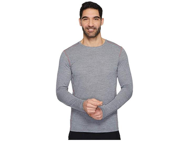 Brooks Ghost Long Sleeve (heather Asphalt) Men's Workout