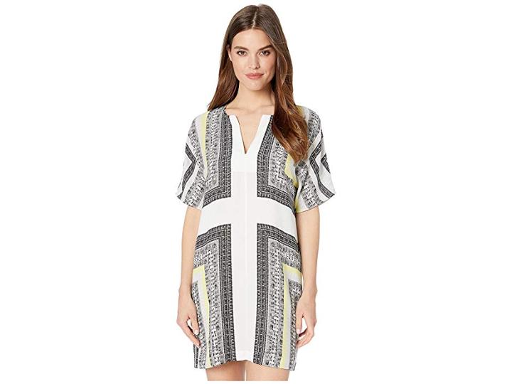 Bcbgmaxazria Day Short Woven Dress (black Textured Stitch) Women's Dress