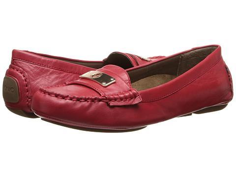 Vionic With Orthaheel Technology Sydney Flat Driver (red) Women's Flat Shoes