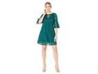 Gabby Skye Scallop Lace Pattern Dress (emerald/emerald) Women's Dress